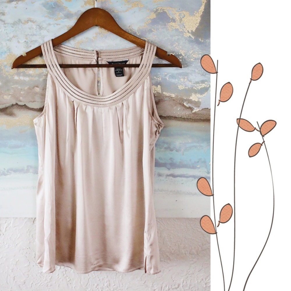 White House Black Market WHBM silk top